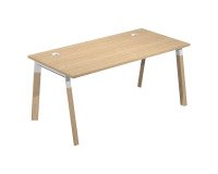 Scrivania con gambe a forma trapezoidale Wood-Metal p 80 x h 72,5 cm