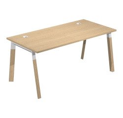 Desk with trapezoidal legs Wood-Metal depth 80 x height 72.5 cm