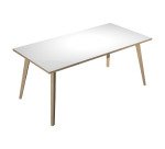 Woody desk, 80 x 74.4 cm high, with 4 solid oak wood legs