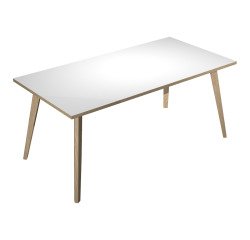 Woody desk, 80 x 74.4 cm high, with 4 solid oak wood legs