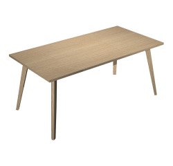 Woody desk, 80 x 74.4 cm high, with 4 solid oak wood legs