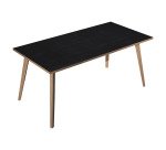 Woody desk, 80 x 74.4 cm high, with 4 solid oak wood legs
