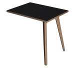 Allungo per scrivania Wood-Metal l 60 x p 80 x h 74,4 cm gambe in legno massello rovere