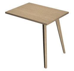 Allungo per scrivania Wood-Metal l 60 x p 80 x h 74,4 cm gambe in legno massello rovere
