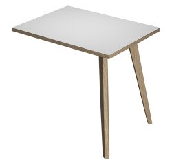Allungo per scrivania Wood-Metal l 60 x p 80 x h 74,4 cm gambe in legno massello rovere