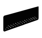 Modesty Panel Woody in metallo completo di staffe. 95 x 25 cm Nero opaco