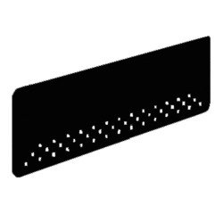 Modesty Panel Woody in metallo completo di staffe. 95 x 25 cm Nero opaco