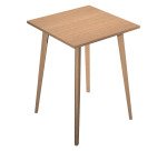 Tavolo alto 105cm profondità 80 cm Woody 4 gambe in legno massello rovere