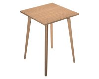 Tavolo alto 105cm 80 x 80 cm Woody piano rovere 4 gambe in legno massello rovere