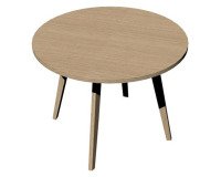 En_tavolo rotondo 3 gambe 100 rovere gambe legno 