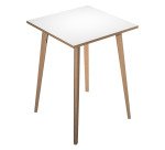 Tavolo alto 105cm profondità 80 cm Woody 4 gambe in legno massello rovere