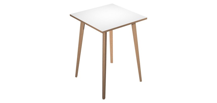Tavolo alto 105cm profondità 80 cm Woody 4 gambe in legno massello rovere