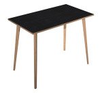 Tavolo alto 105cm profondità 80 cm Woody 4 gambe in legno massello rovere