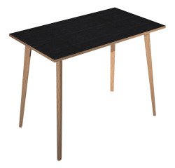 Tavolo alto 105cm profondità 80 cm Woody 4 gambe in legno massello rovere