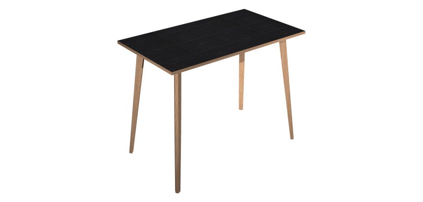 Tavolo alto 105cm profondità 80 cm Woody 4 gambe in legno massello rovere