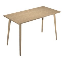 Tavolo alto 105cm profondità 80 cm Woody 4 gambe in legno massello rovere