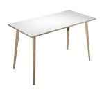105cm high table, 80cm deep, Woody 4 legs in solid oak wood