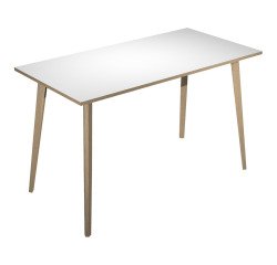 105cm high table, 80cm deep, Woody 4 legs in solid oak wood