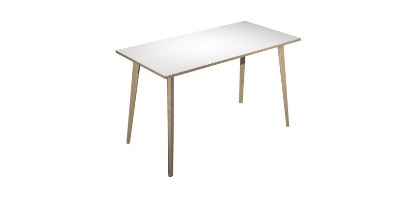 105cm high table, 80cm deep, Woody 4 legs in solid oak wood