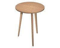 Tavolo alto rotondo a 3 gambe Woody 80 x 105 Rovere con gambe in Legno Massello