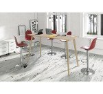 Tavolo alto 105cm profondità 80 cm Woody 4 gambe in legno massello rovere