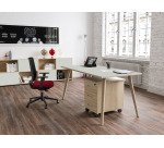 Woody desk, 80 x 74.4 cm high, with 4 solid oak wood legs