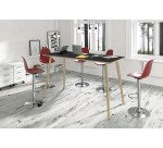 Tavolo alto 105cm profondità 80 cm Woody 4 gambe in legno massello rovere
