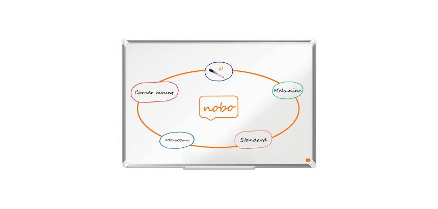 Nobo Lavagna bianca in melamina Premium Plus 900x600mm