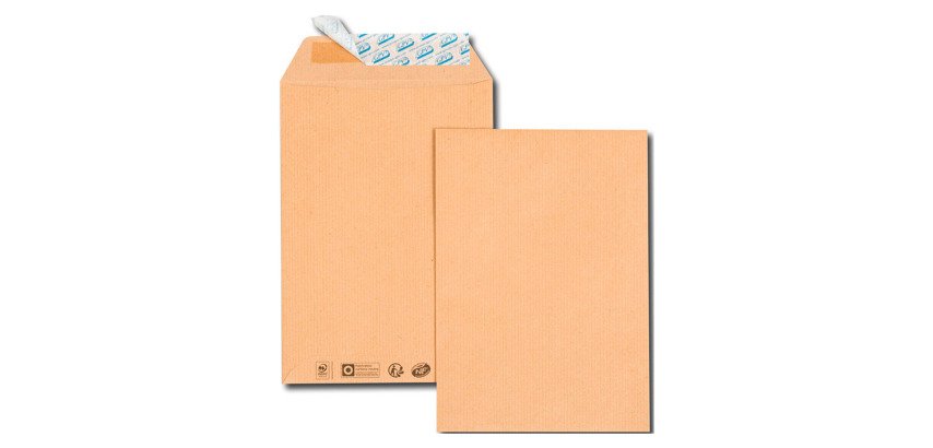 Brown kraft envelope C5 162 x 229 mm 90 g GPV without window - Box of 500