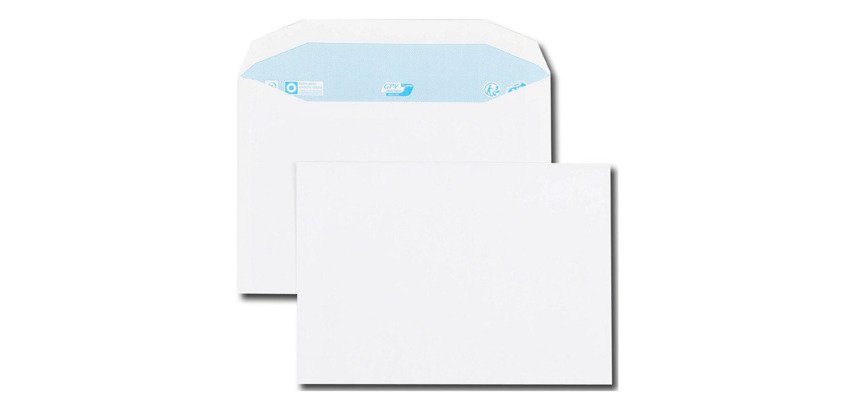 Envelope 162 x 229 mm GPV 80 g without window, white - Box of 500