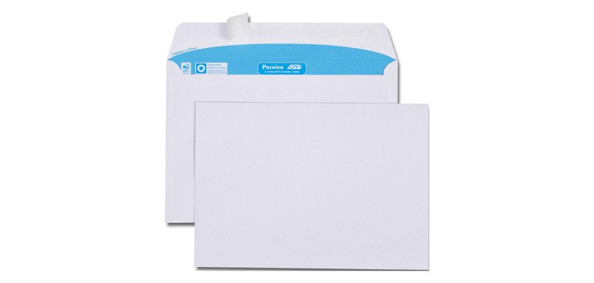 Enveloppe 162 x 229 mm GPV 90 g sans fenêtre, blanche - Boîte de 500