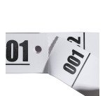Carnet de 50 tickets vestiaire numérotés 3 volets