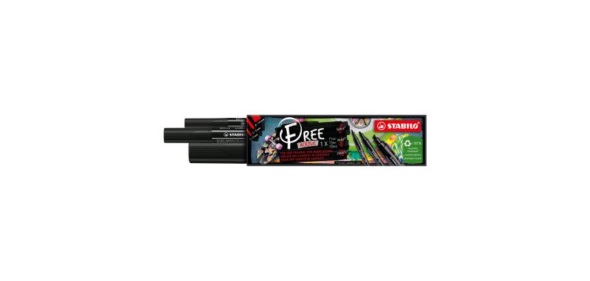 Marqueur Acrylic Stabilo Free - Etui de 3