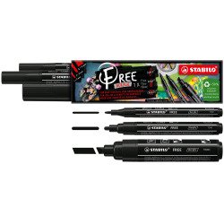 Marqueur Acrylic Stabilo Free - Etui de 3
