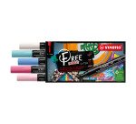 Marqueur Acrylic pointe moyenne T300 Stabilo Free - Etui de 5 couleurs Candy