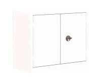Armoire métal portes battantes monobloc Mety grande profondeur H 100 x L 120 x P 60 cm blanc