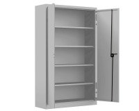 Armoire métal portes battantes monobloc Metily H 198 x L 120 x P 43 cm beige