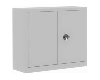 Armoire métal portes battantes monobloc Metily H 100 x L 120 x P 43 cm - gris clair