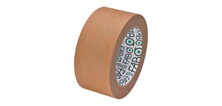 Nastro da imballo Fabo in carta semicrespata FSC®, 50 mm x 50 m, avana