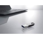 Sandisk clé USB Ultra Flair 128 Go Usb 3.0 (Usb-A) Noir/argent