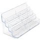 Porte-cartes de visite 2x4 compartiments - Dimensions L 20 x H 9,9 x P 9,2 cm coloris transparent