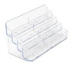 Porte-cartes de visite, 8 compartiments,transparent