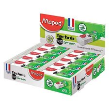 Gomme plastique Technic 600 Green Maped, présentoir de 20