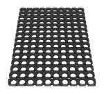 Tapis caillebotis en caoutchouc Scriper, noir