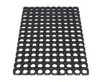Tapis caillebotis en caoutchouc Eazycare Scrub, noir