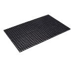 Tapis caillebotis en caoutchouc Scriper, noir