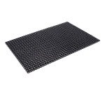 Tapis caillebotis en caoutchouc Eazycare Scrub, noir