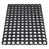 Tapis caillebotis en caoutchouc Eazycare Scrub, noir