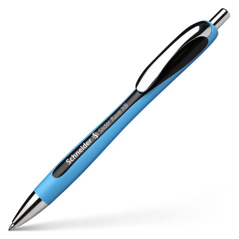 Stylo bille SLIDER RAVE rétractable et rechargeable, pointe extra-large, encre indélébile Noire