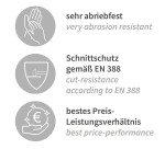 Gants anti-coupures 'CUT SAFE', M - La paire